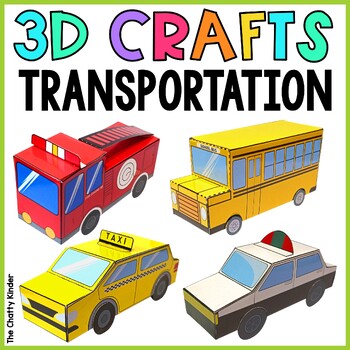 Preview of Transportation 3D Craft Activity - Hands-on and No-Prep Craftivity