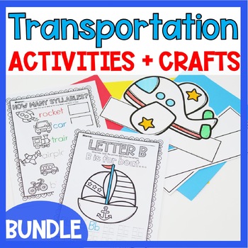 Preview of Transportation Activities & Crafts Coloring Worksheets Printable Worksheets