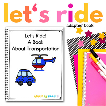 Preview of Transportation Adapted Book for Special Education Cars Boats Trains Activity