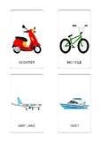 Transportation Adventures Flash Cards for Kids : montessori