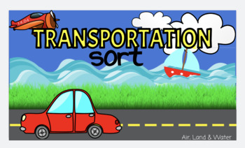 Preview of Transportation Air, Land, Water Google Slides