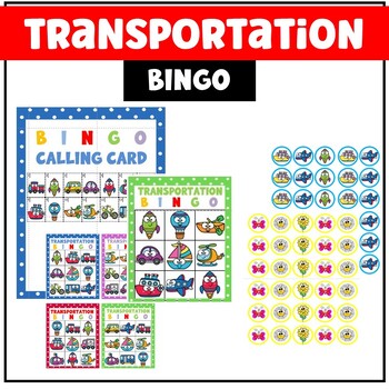 Preview of Transportation Air, Land and Sea Bingo Game | Printable Activity