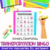 Transportation Bingo for Class Parties | Spring Vocabulary