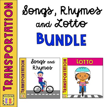 Preview of Transportation Circle Time Songs, Rhymes, Lotto, Land, Air, Sea Vehicles BUNDLE