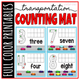 Transportation Car Counting Numbers 1-10 Mat | Math Center