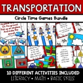 Transportation Circle Time Games for Preschool for Letters