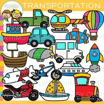 Preview of Air, Land, and Sea Community Transportation Clip Art