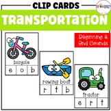 Transportation Themed Learning Activity | Clip Card Beginn