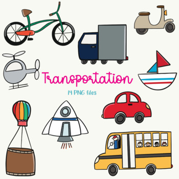 Transportation Clipart - Cars Clipart by Little Farm Clipart | TPT