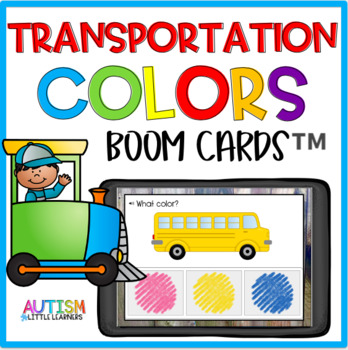Preview of Transportation Color Identification Boom Cards™ for Little Learners