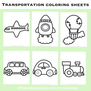 Preview of Transportation Coloring Pages  