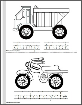 Transportation Coloring Pages by Mama's Learning Corner | TpT