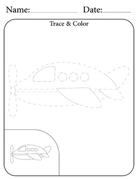 Transportation Coloring Pages. Tracing and Coloring Vehicles Worksheets