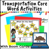 Transportation Core Word Activities with Boom Cards
