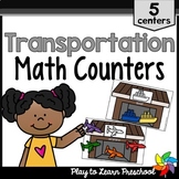 Transportation Counters - Math Centers for Preschool and PreK