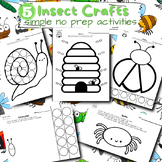 Insect Crafts, No Prep Bug Themed Activities, Spring Craft