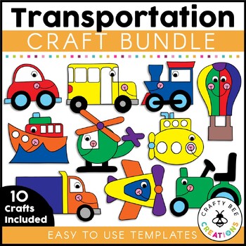Preview of Transportation Crafts Bundle | Transportation Theme Activities | Bulletin Board