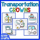 Transportation Crafts Printable Crown Hat Coloring Activities