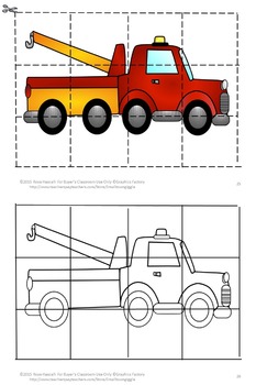 Download Transportation Cut and Paste Puzzles Fine Motor Skills, Math Centers