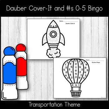 Numbers Dot Markers Number Recognition 0-10 Bingo dabbers Worksheets