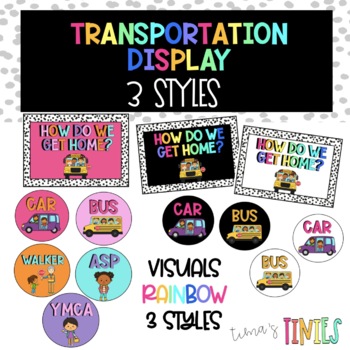 Preview of Transportation Display | How Do We Get Home Display | Classroom Decor | Bright