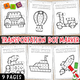 Transportation Do-a-Dot Printables | Vehicles dot markers 