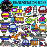 Transportation Doodle Icons  {Transportation Clipart}