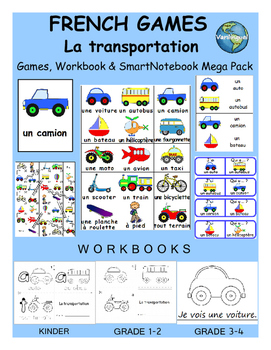 Preview of Transportation FRENCH Mega Pack (games,workbooks,SmartNotebook)