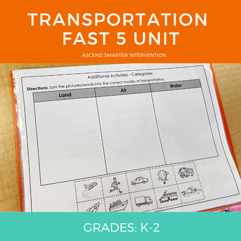 Preview of Transportation Fast 5 Unit