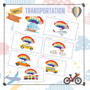 Preview of Transportation Flash Cards