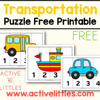 Preview of Transportation Free Toddler Printable Preschool