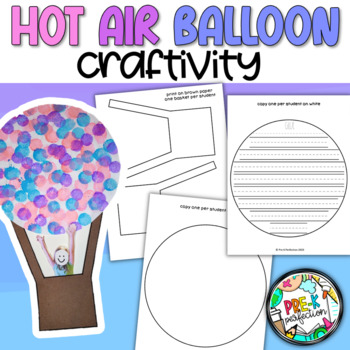 Preview of Transportation | Hot Air Balloon Craftivity | Keepsake