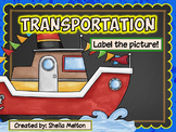 Transportation Label the Picture Writing and Center Activi