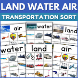Transportation Sort Land Air Water Special Ed Autism Presc