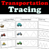 Transportation Line and Shape Tracing for 3K, Preschool, P