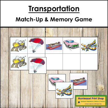 Transportation Match-Up and Memory Game (Visual Discrimination & Recall ...