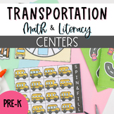 Transportation Math and Literacy Centers for Preschool