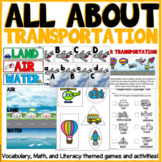 Transportation Unit Centers for Preschool, Pre-K, 3K, and Kinders