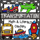 Transportation Math and Literacy Centers for Preschool, Pr