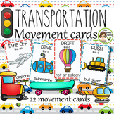 Transportation Movement Cards and Brain Breaks  (Transitio