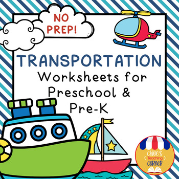 transportation vehicles multi subject worksheets for preschool