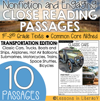 Preview of Transportation Close Reading