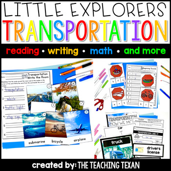 Preview of Transportation Non-Fiction Unit | Science, Writing, Literacy, Math