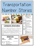 Transportation Number Stories, PreK/Preschool Home Learnin