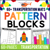 Transportation Pattern Block Activity Mat & Worksheets