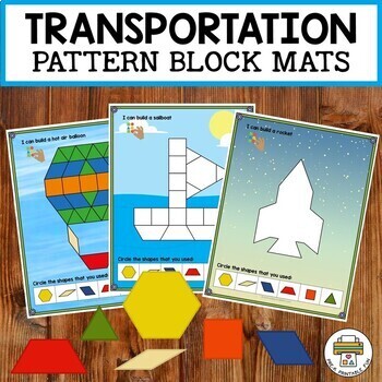 Transportation Pattern Block Mats By Pre K Printable Fun Tpt