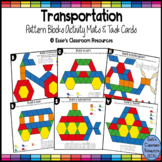 Transportation Pattern Blocks Activity Mats & Task Cards