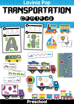 Transportation Preschool Centers by Lavinia Pop | TpT
