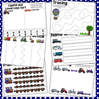 Transportation Preschool Early Learning Themed Pack by Little Owl Academy