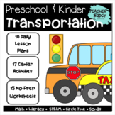 Transportation - Preschool Unit complete with lesson plans